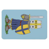 Niedlicher mittelalterlicher Ritter Magnet (Horizontal)