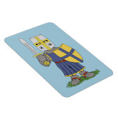 Niedlicher mittelalterlicher Ritter Magnet (Rechte Seite)