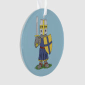 Niedlicher mittelalterlicher Ritter Ornament (Vorderseite)