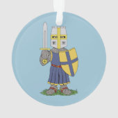 Niedlicher mittelalterlicher Ritter Ornament (Rückseite)