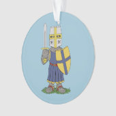 Niedlicher mittelalterlicher Ritter Ornament (Vorderseite)