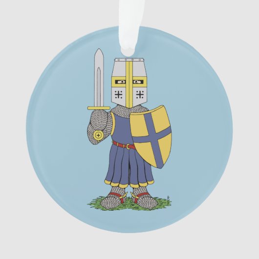 Niedlicher mittelalterlicher Ritter Ornament (Vorderseite)