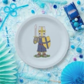 Niedlicher mittelalterlicher Ritter Pappteller (Party)