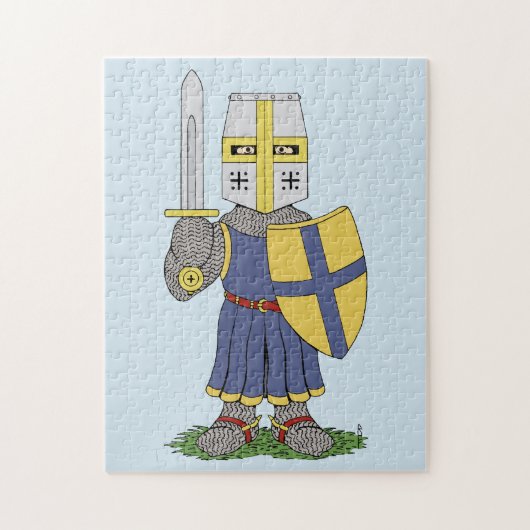 Niedlicher mittelalterlicher Ritter Puzzle (Vertikal)