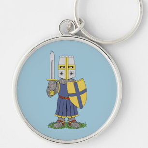 Niedlicher mittelalterlicher Ritter Schlüsselanhänger