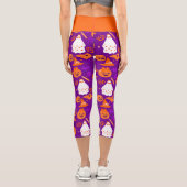 niedlicher Mittelorange Capri Leggings (Rückseite)
