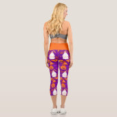 niedlicher Mittelorange Capri Leggings (Rückseite)