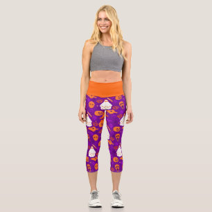 niedlicher Mittelorange Capri Leggings