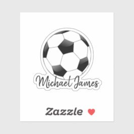 Niedlicher Mittelschwarz-Weiß-Michael-Fußball-Ball Aufkleber