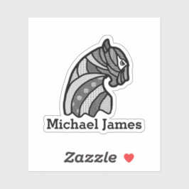 Niedlicher Mittelschwarzer Panther Name Aufkleber