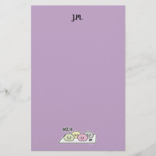 Niedlicher Mochi-Eis-Reis Kuchen Japanischer grüne Briefpapier
