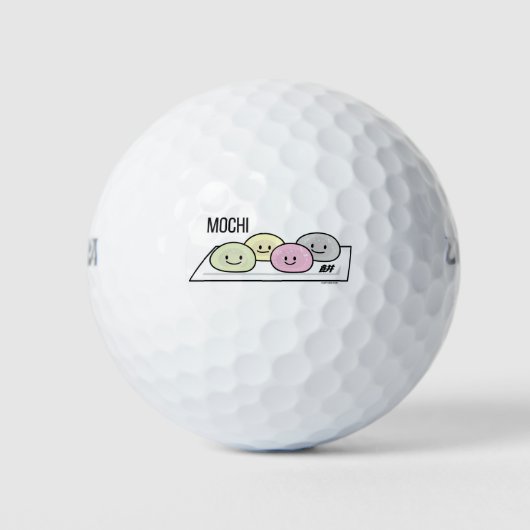 Niedlicher Mochi-Eis-Reis Kuchen Japanischer grüne Golfball (Vorderseite)
