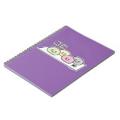 Niedlicher Mochi-Eis-Reis Kuchen Japanischer grüne Notizblock (Linke Seite)