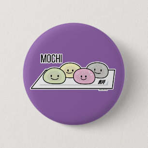 Niedlicher Mochi-Eiskremkuchen Japanischer grüner Button