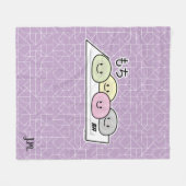 Niedlicher Mochi-Eiskremkuchen Japanischer grüner  Fleecedecke (Vorderseite (Horizontal))