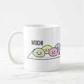 Niedlicher Mochi-Eiskremkuchen Japanischer grüner Kaffeetasse (Links)
