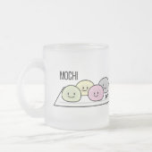 Niedlicher Mochi-Eiskremkuchen Japanischer grüner Mattglastasse (Links)