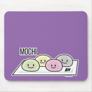Niedlicher Mochi-Eiskremkuchen Japanischer grüner Mousepad