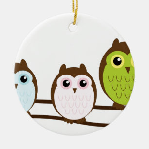 Niedlicher Modchic-noble Schicksals-Eule Keramikornament