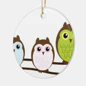 Niedlicher Modchic-noble Schicksals-Eule Keramikornament (Links)
