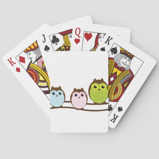 Niedlicher Modchic-noble Schicksals-Eule Spielkarten (Rückseite)