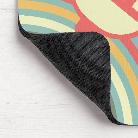 Niedlicher, moderner 80er gestreift Pickleball Blu Mousepad (Ecke)