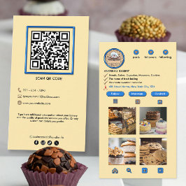 Niedlicher moderner Bake Shop Instagram Blue & Elf Visitenkarte