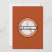 Niedlicher moderner Baseball-Kindergeburtstag Einladung (Rückseite)