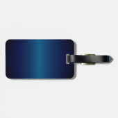 Niedlicher moderner Blue Glitzer Tropfen monogramm Gepäckanhänger (Rückseite horizontal)