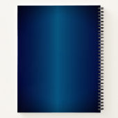 Niedlicher moderner Blue Glitzer Tropfen monogramm Notizblock (Rückseite)