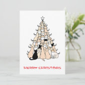 Niedlicher moderner, einfacher Minimal Weihnachtsb Feiertagskarte (Stehend Vorderseite)