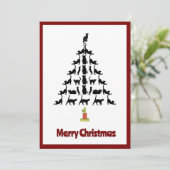 Niedlicher moderner, einfacher Minimal Weihnachtsb Feiertagskarte (Stehend Vorderseite)