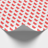 Niedlicher moderner, einfacher Valentiner Roter He Geschenkpapier (Ecke)