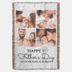 Niedlicher, moderner Fotocollage Happy First Vathe Decke