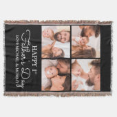 Niedlicher, moderner Fotocollage Happy First Vathe Decke (Vorderseite)