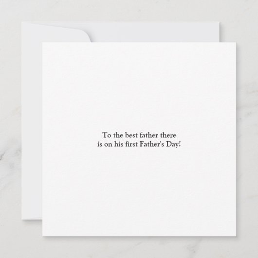 Niedlicher, moderner Fotocollage Happy First Vathe Karte (Rückseite)