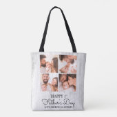 Niedlicher, moderner Fotocollage Happy First Vathe Tasche (Rückseite)