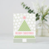 Niedlicher moderner froher Weihnachtsbaum Feiertagspostkarte (Stehend Vorderseite)