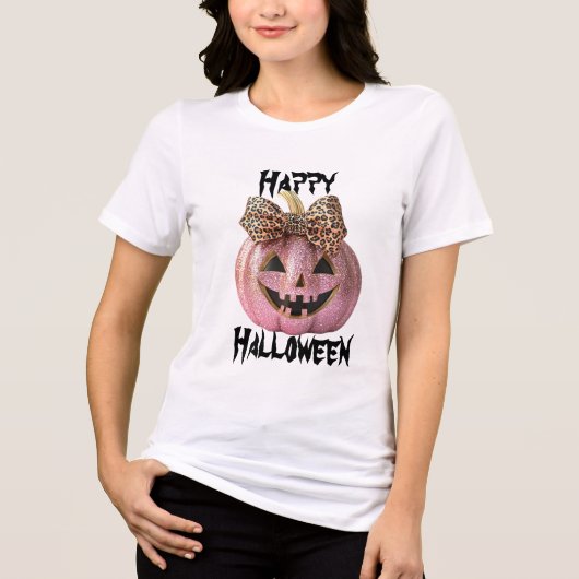 Niedlicher, moderner, funkelnder Coquette Hallowee Tri-Blend Shirt (Vorderseite)