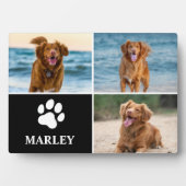 Niedlicher moderner Hund Lover Paw 3 FotoCollage Fotoplatte (Vorderseite)