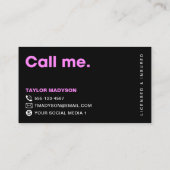 Niedlicher, moderner Hund Visitenkarte (Rückseite)