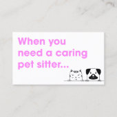 Niedlicher, moderner Hund Visitenkarte (Vorderseite)