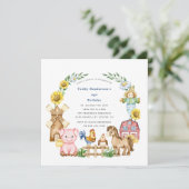 Niedlicher moderner Kindergeburtstag Einladung (Stehend Vorderseite)