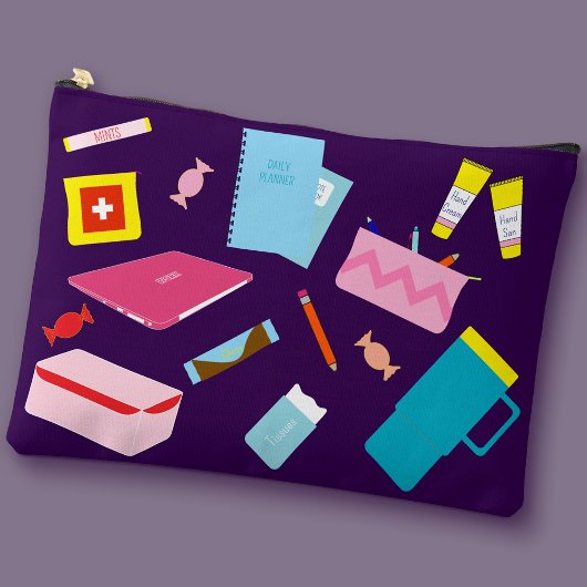 Niedlicher moderner Lehrer muss den Pouch erhalten Zubehörtasche