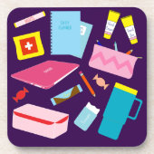 Niedlicher moderner Lehrer muss Untersetzer versor (Vorderseite)