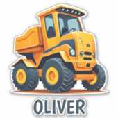 Niedlicher, moderner LKW Personalisiert Aufkleber (Vorderseite)