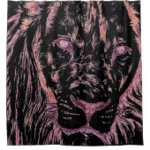 Niedlicher moderner Löwenfarbenduschvorhang Duschvorhang (Vorderseite)