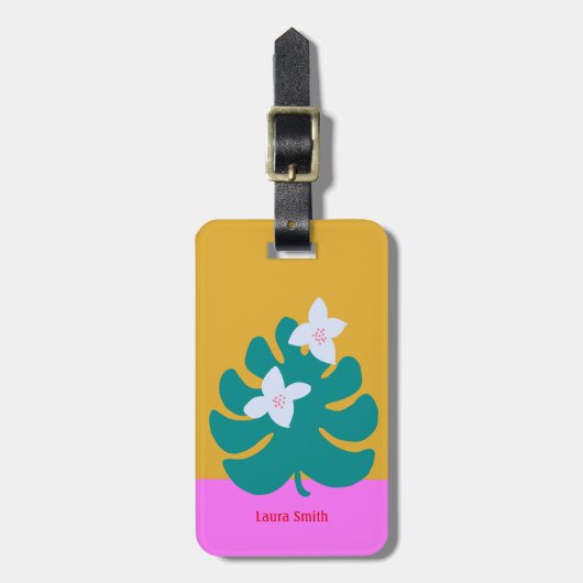 Niedlicher, moderner Palm-Marker Gepäckanhänger (Vorderseite vertikal)