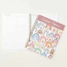 Niedlicher moderner Pastel-Rainbow-Lehrer