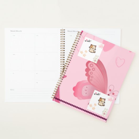 Niedlicher moderner rosa Planer (Anzeige)